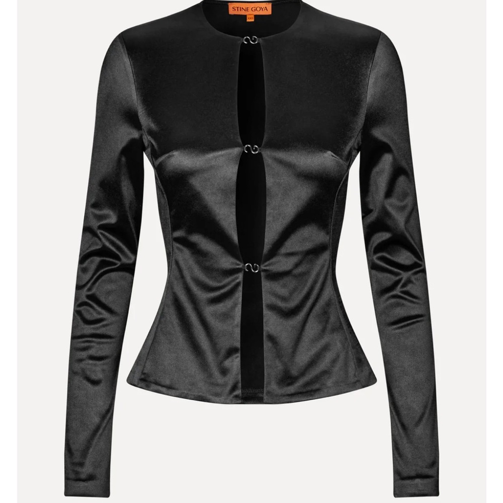 Satin long sleeve top